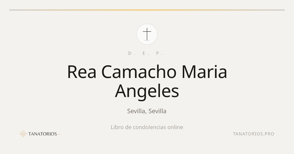 Memorial de Rea Camacho Maria Angeles