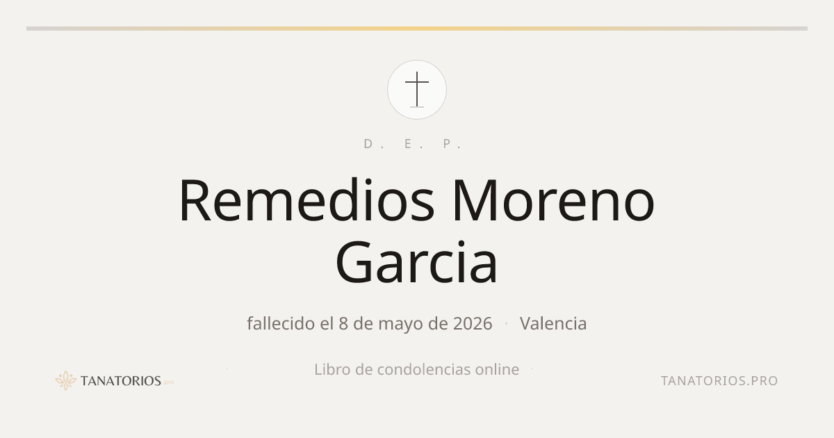 Memorial de Remedios Moreno Garcia