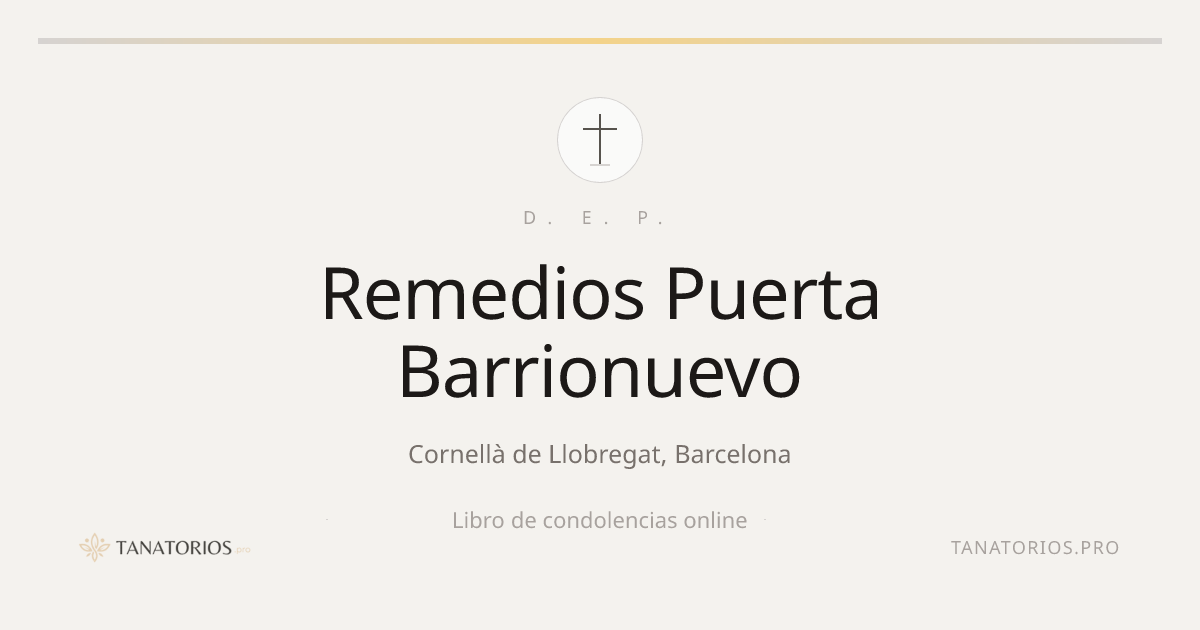 Memorial de Remedios Puerta Barrionuevo