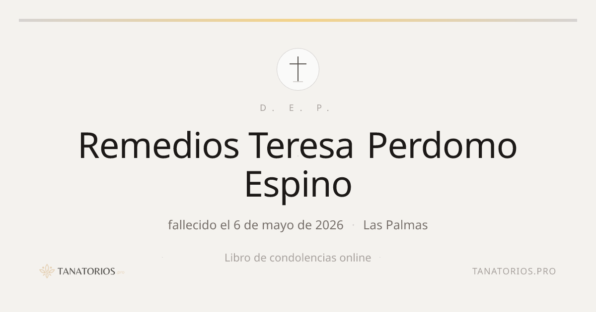 Memorial de Remedios Teresa Perdomo Espino
