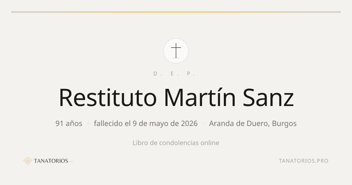 Memorial de Restituto Martín Sanz