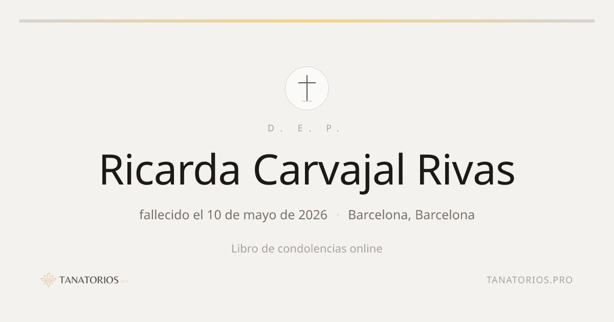Memorial de Ricarda Carvajal Rivas