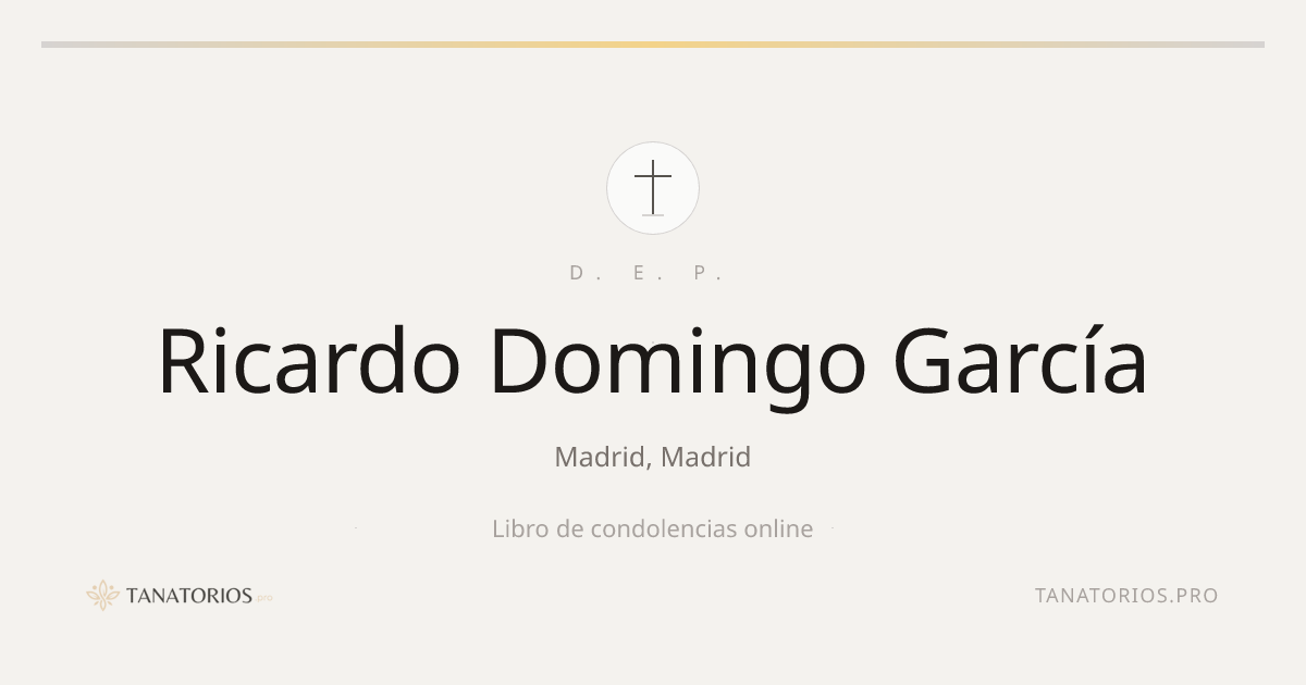 Memorial de Ricardo Domingo García