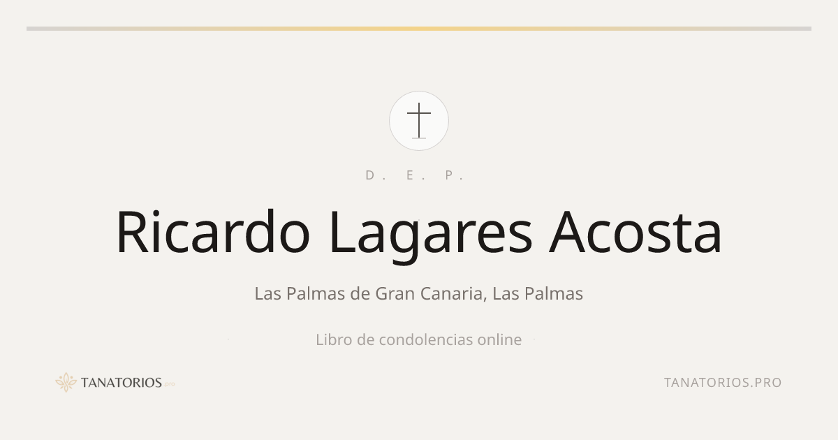 Memorial de Ricardo Lagares Acosta