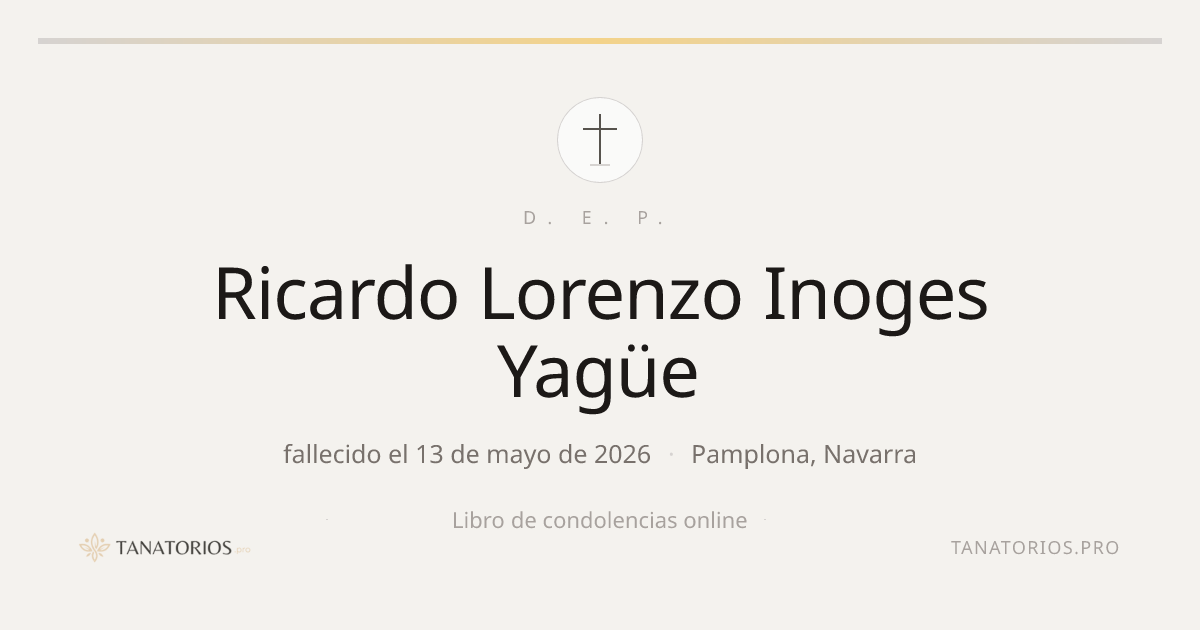 Memorial de Ricardo Lorenzo Inoges Yagüe