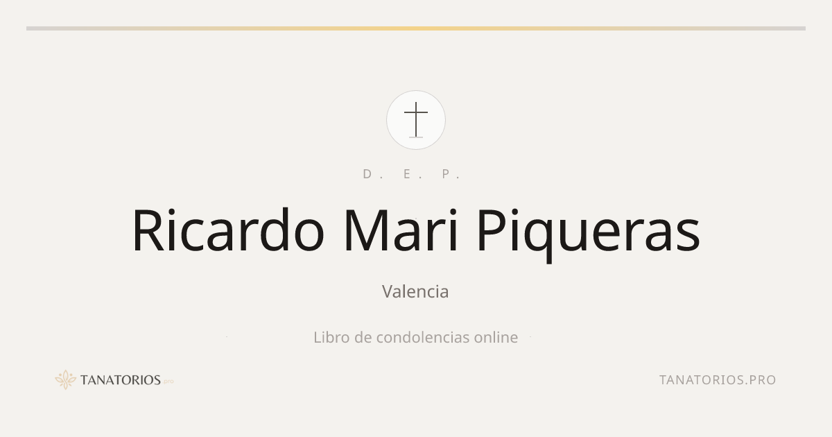 Memorial de Ricardo Mari Piqueras