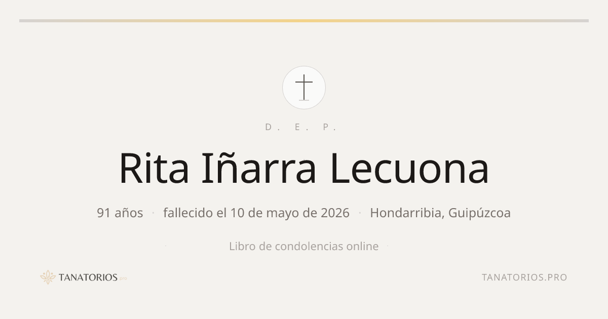 Memorial de Rita Iñarra Lecuona