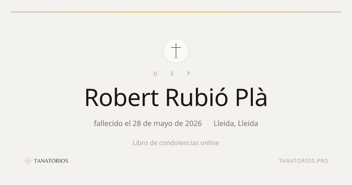Memorial de Robert Rubió Plà