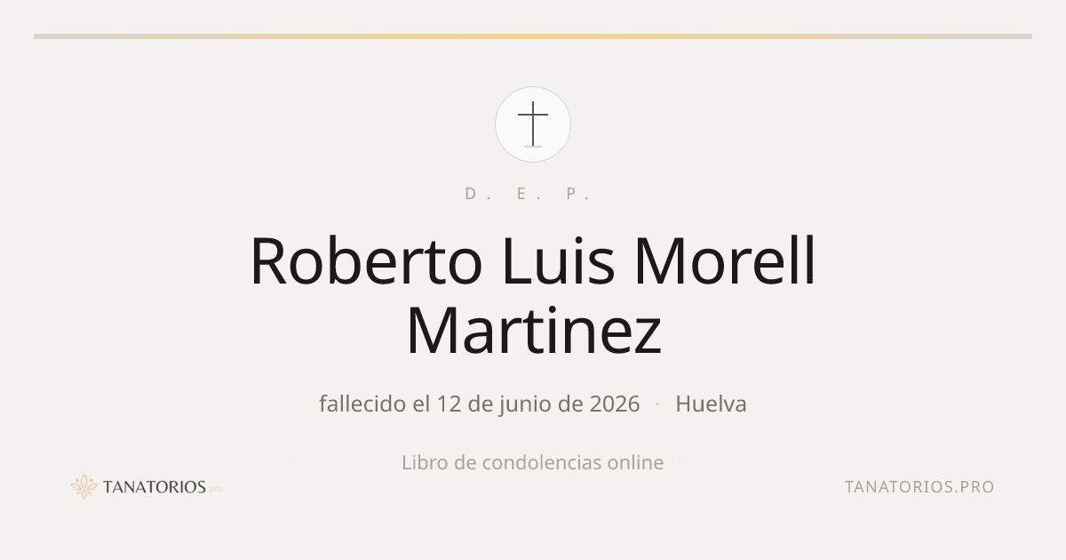 Memorial de Roberto Luis Morell Martinez