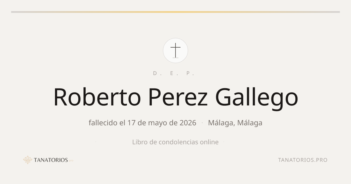 Memorial de Roberto Perez Gallego