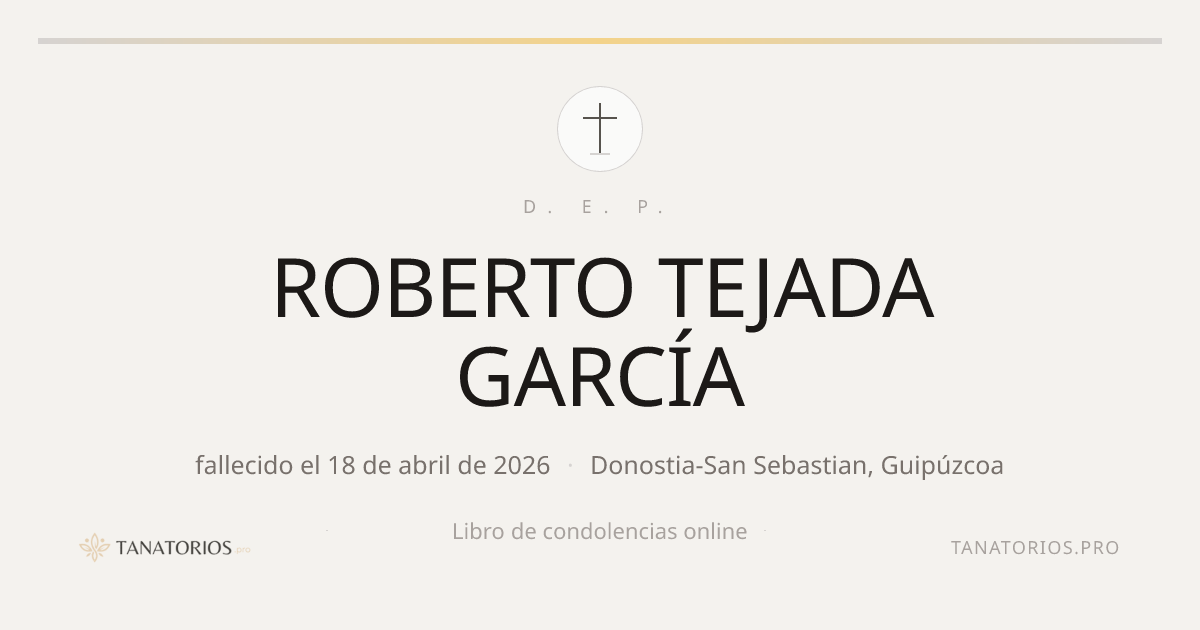 Memorial de ROBERTO TEJADA GARCÍA