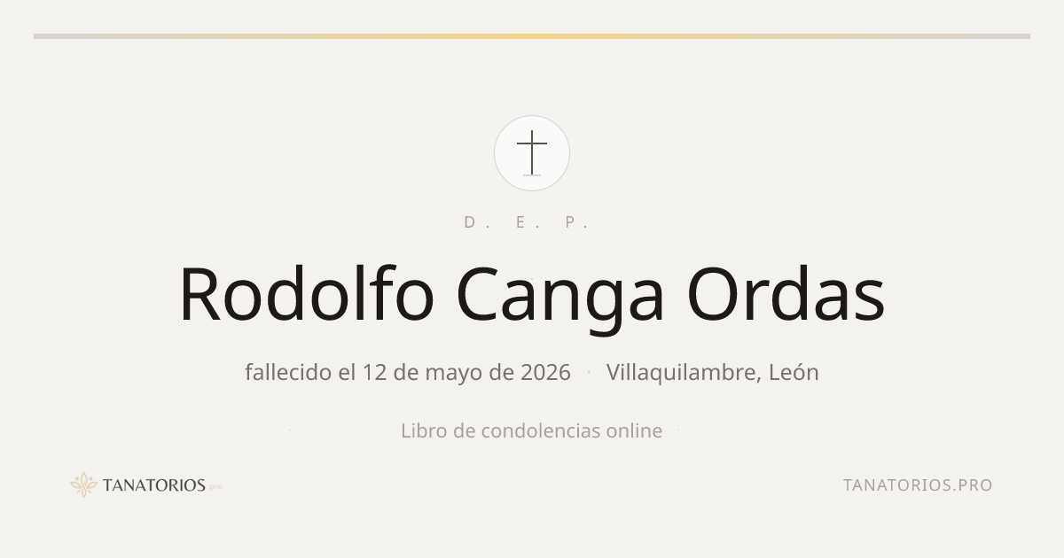 Memorial de Rodolfo Canga Ordas