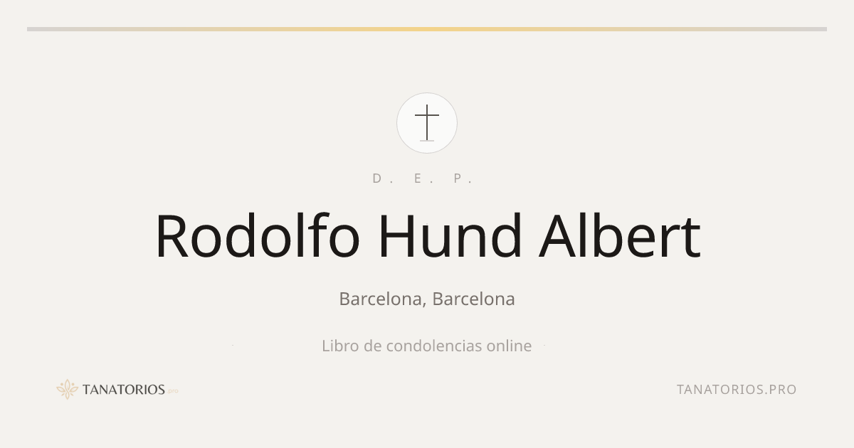 Memorial de Rodolfo Hund Albert