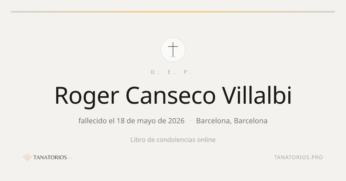 Memorial de Roger Canseco Villalbi