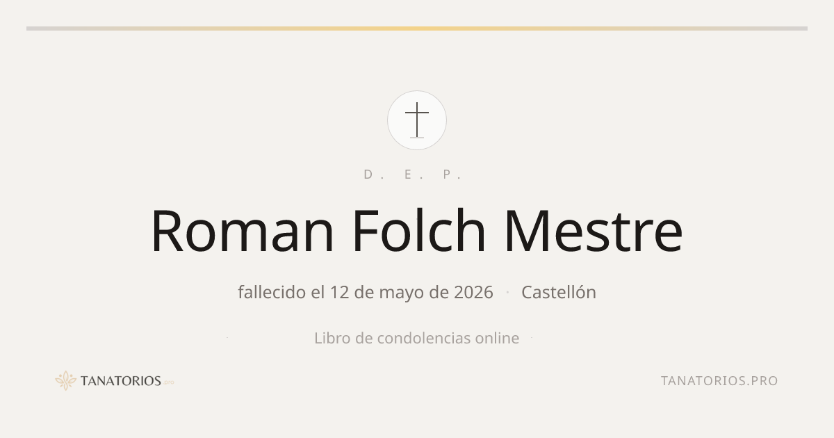 Memorial de Roman Folch Mestre