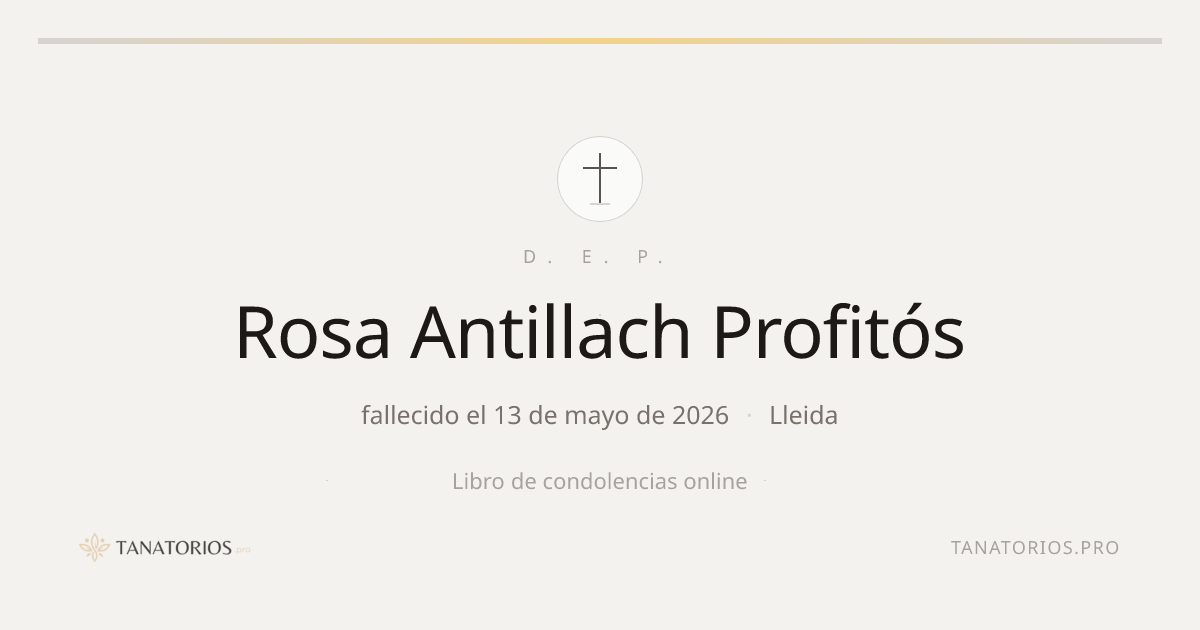 Memorial de Rosa Antillach Profitós