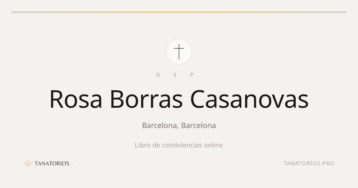Memorial de Rosa Borras Casanovas