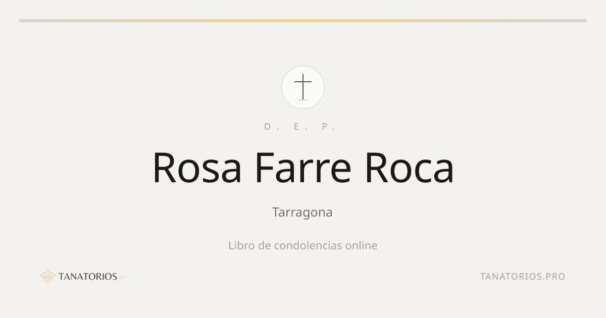 Memorial de Rosa Farre Roca