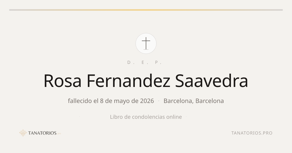 Memorial de Rosa Fernandez Saavedra
