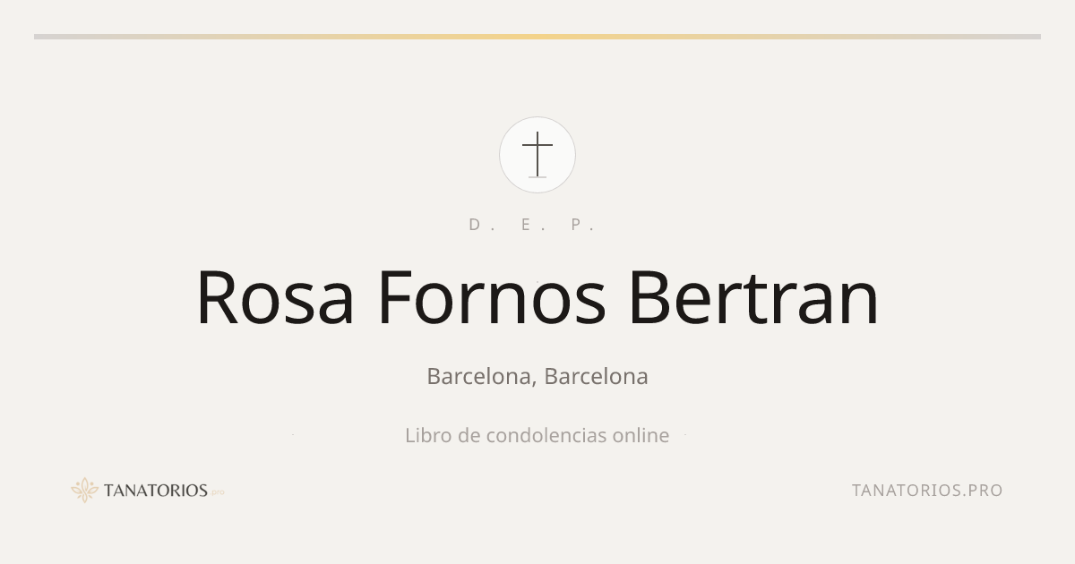 Memorial de Rosa Fornos Bertran
