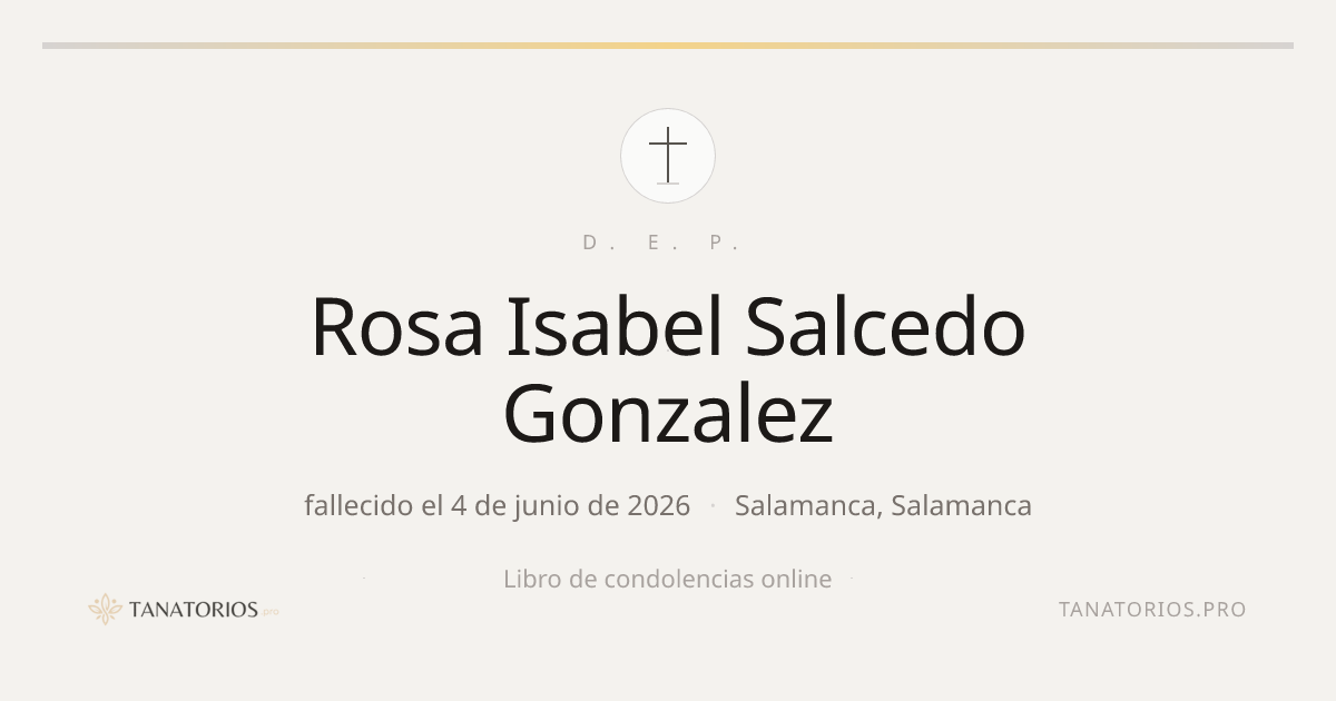 Memorial de Rosa Isabel Salcedo Gonzalez