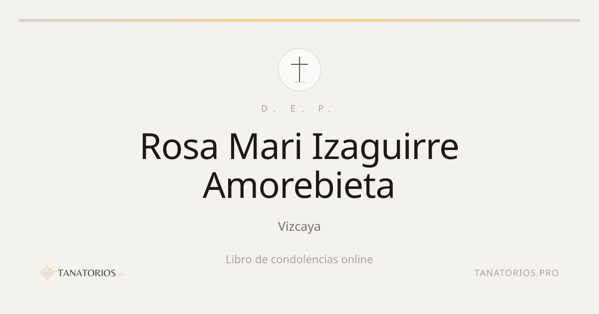 Memorial de Rosa Mari Izaguirre Amorebieta