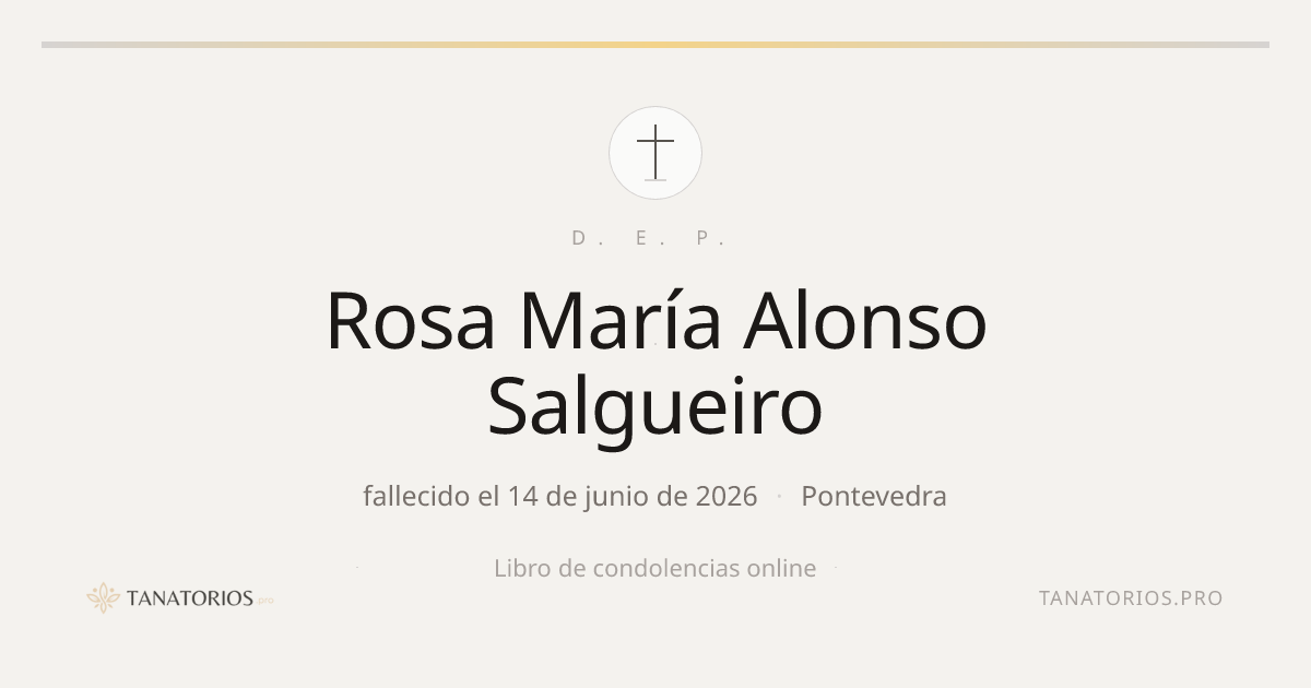 Memorial de Rosa María Alonso Salgueiro