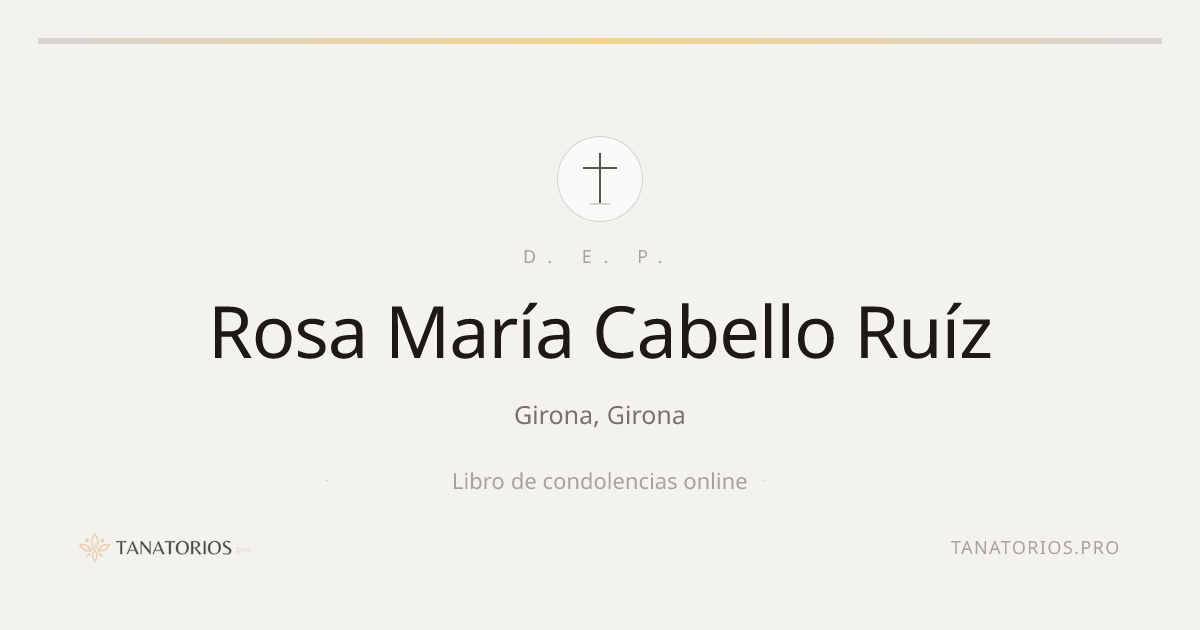 Memorial de Rosa María Cabello Ruíz