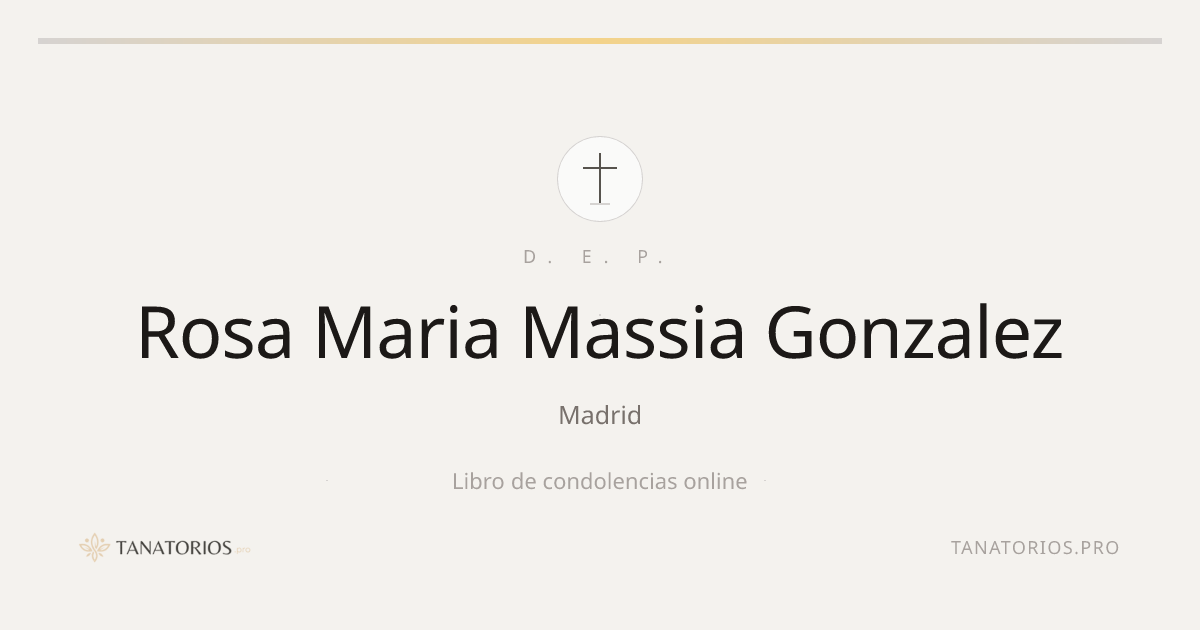 Memorial de Rosa Maria Massia Gonzalez