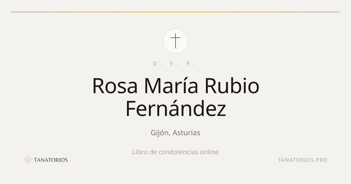Memorial de Rosa María Rubio Fernández