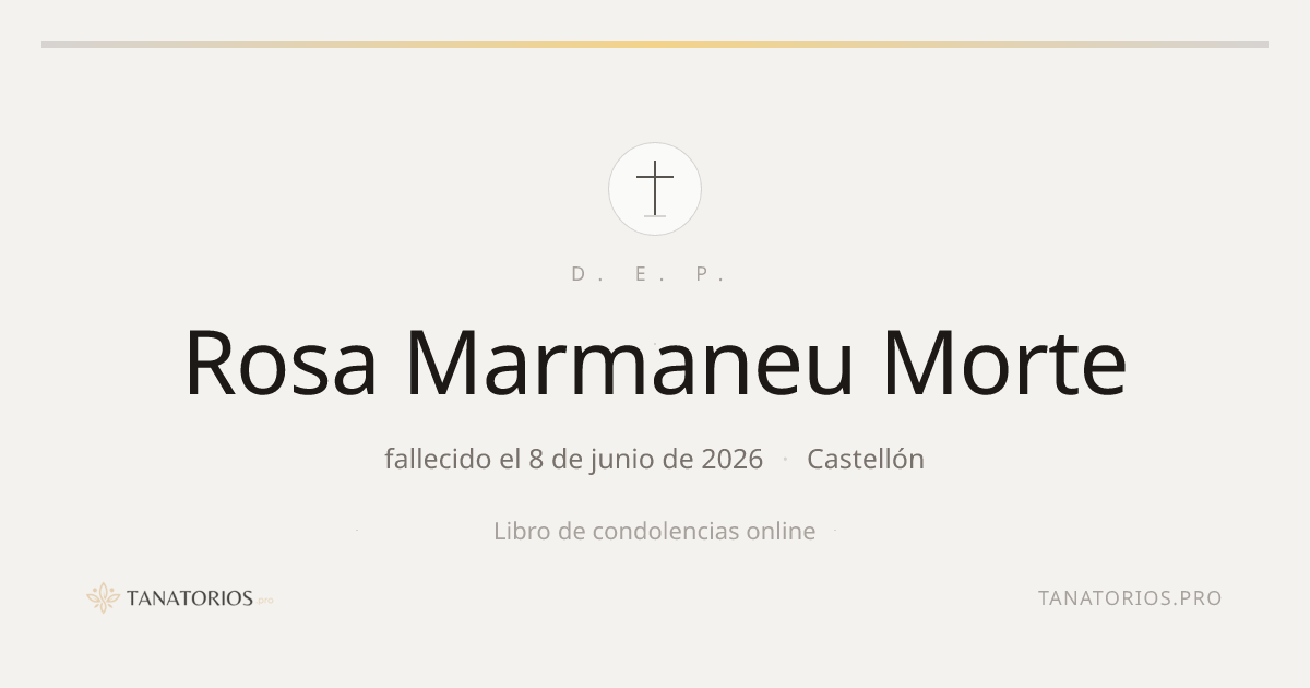 Memorial de Rosa Marmaneu Morte