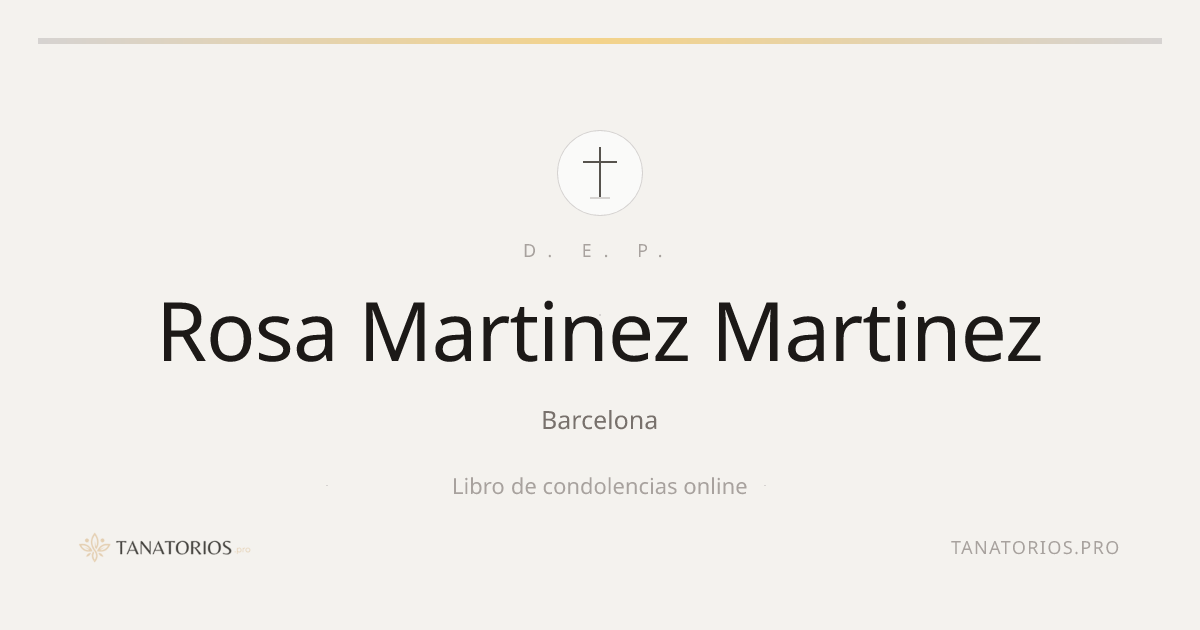 Memorial de Rosa Martinez Martinez