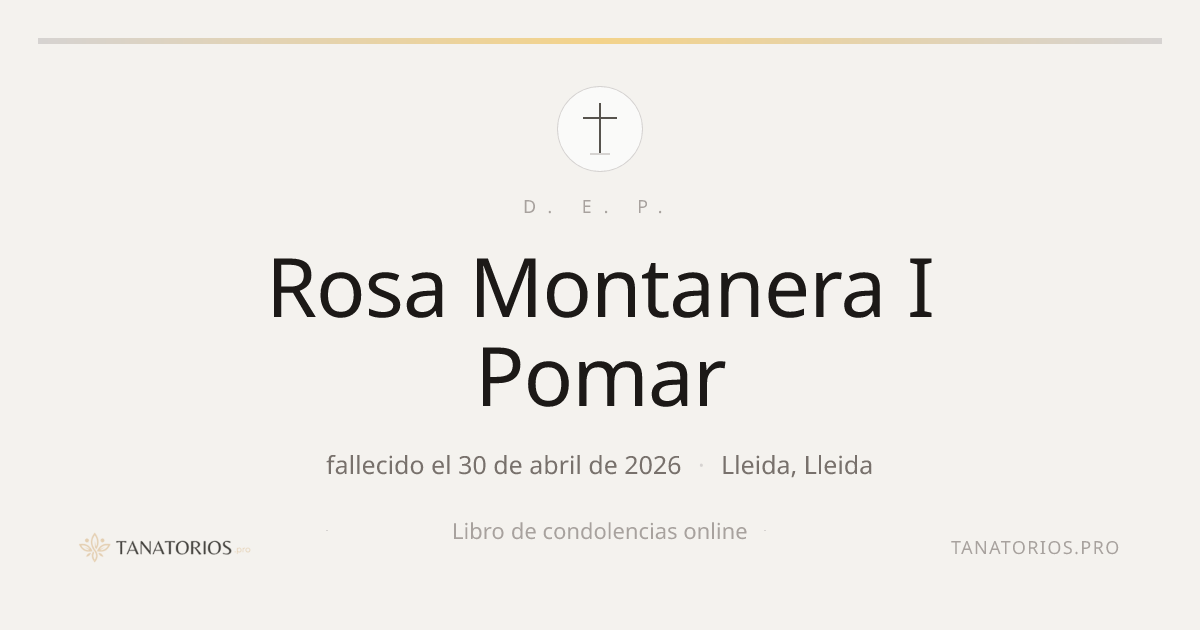 Memorial de Rosa Montanera I Pomar