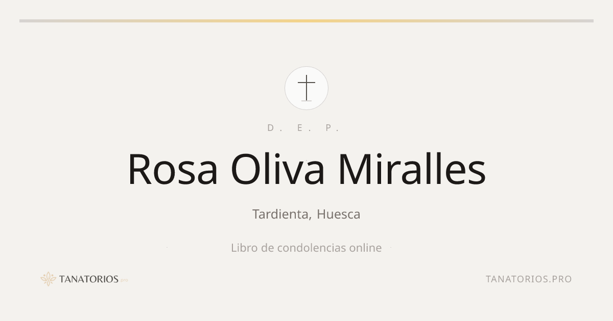 Memorial de Rosa Oliva Miralles