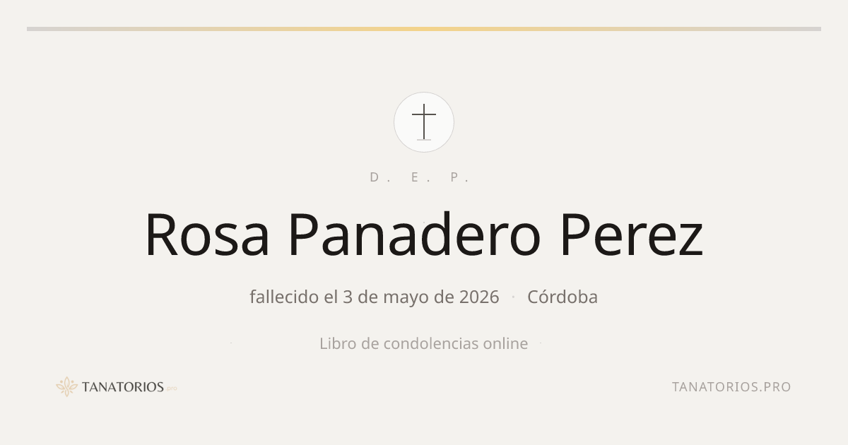 Memorial de Rosa Panadero Perez