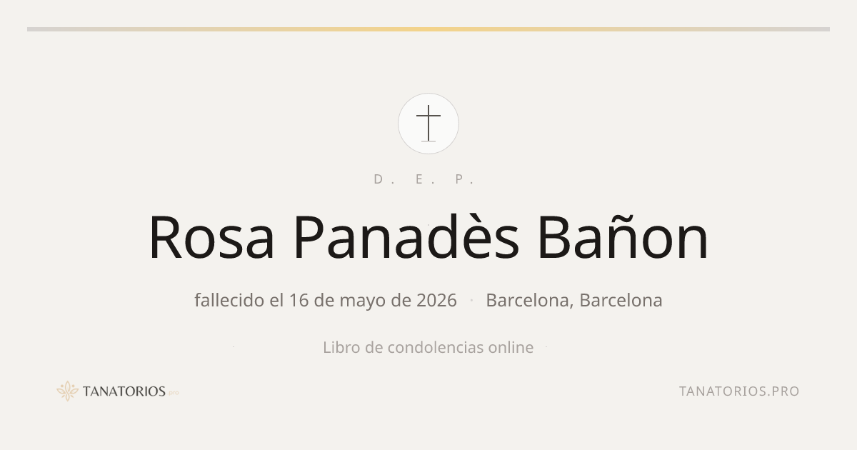 Memorial de Rosa Panadès Bañon