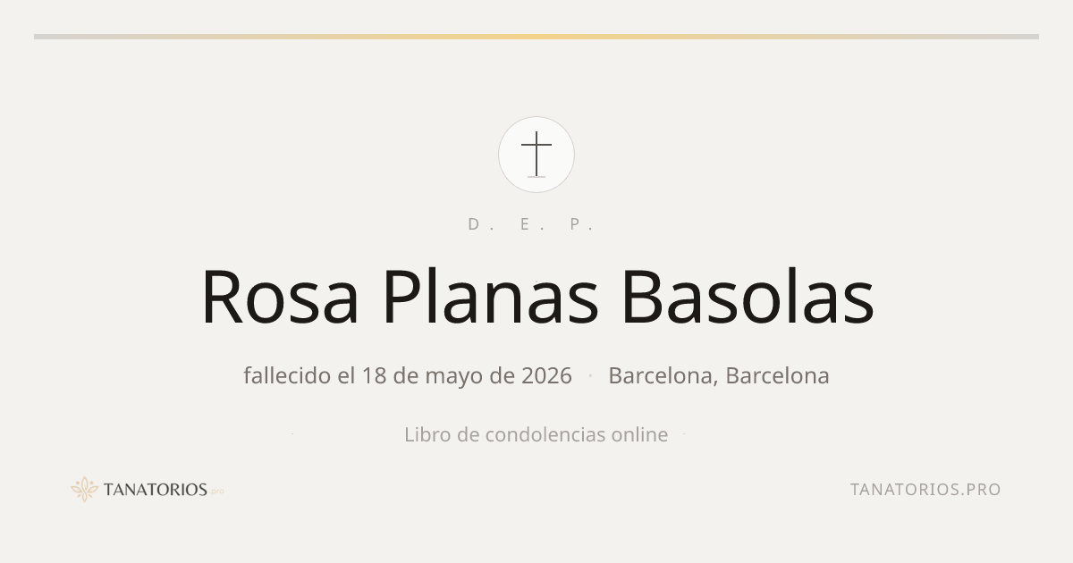 Memorial de Rosa Planas Basolas