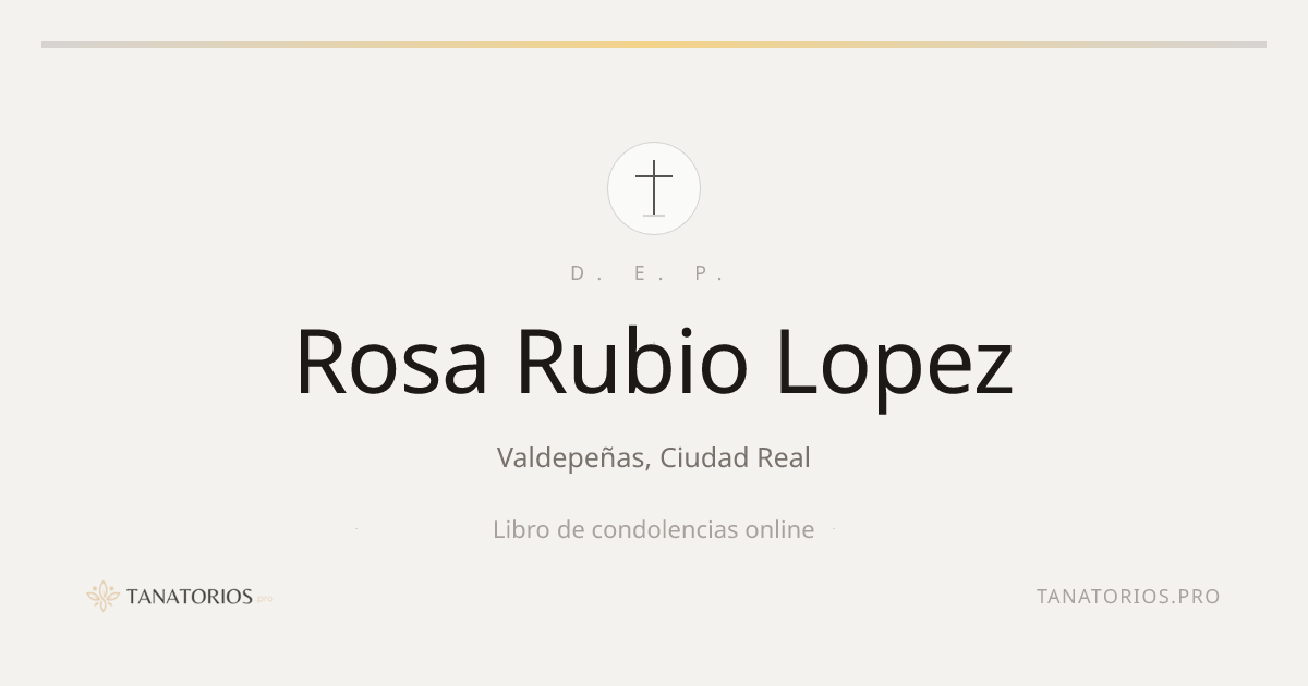 Memorial de Rosa Rubio Lopez