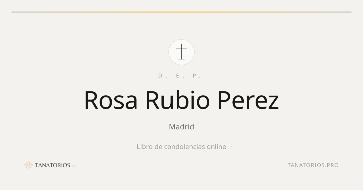 Memorial de Rosa Rubio Perez