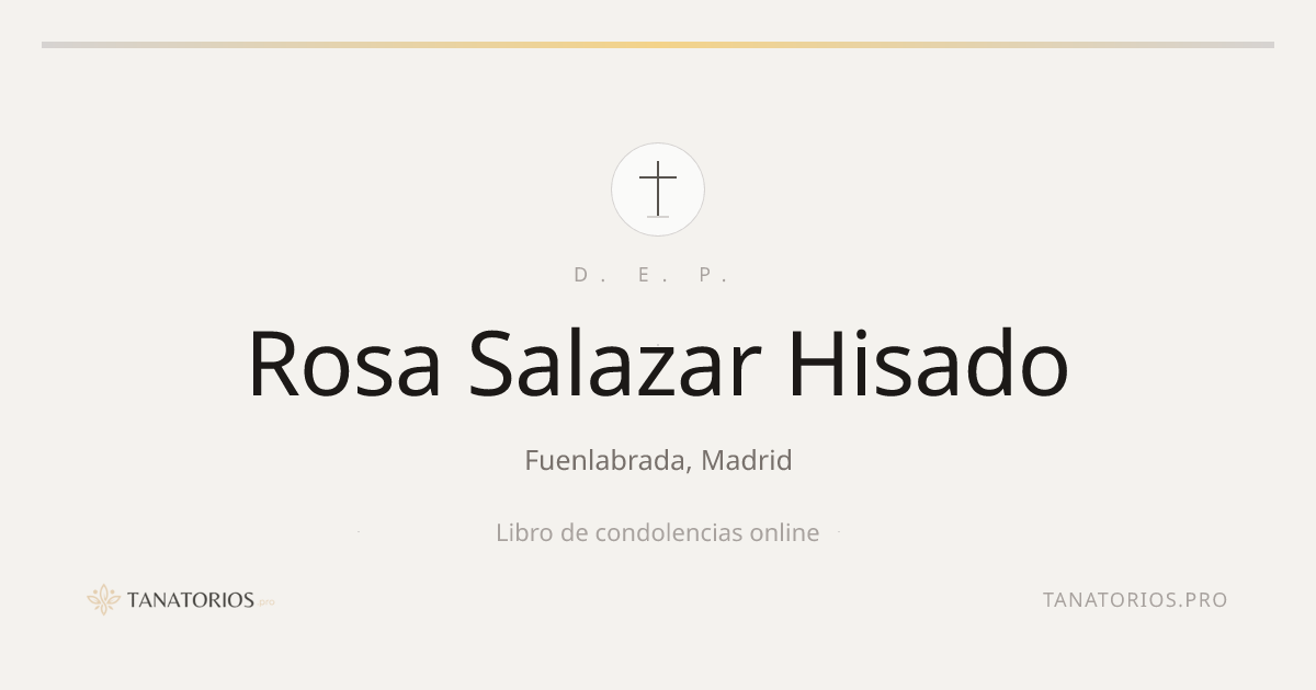 Memorial de Rosa Salazar Hisado