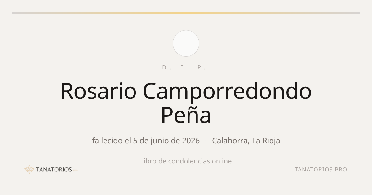 Memorial de Rosario Camporredondo Peña