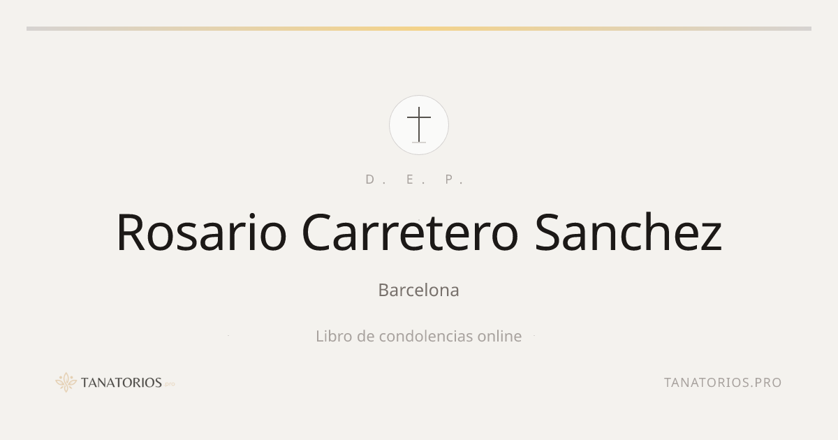 Memorial de Rosario Carretero Sanchez