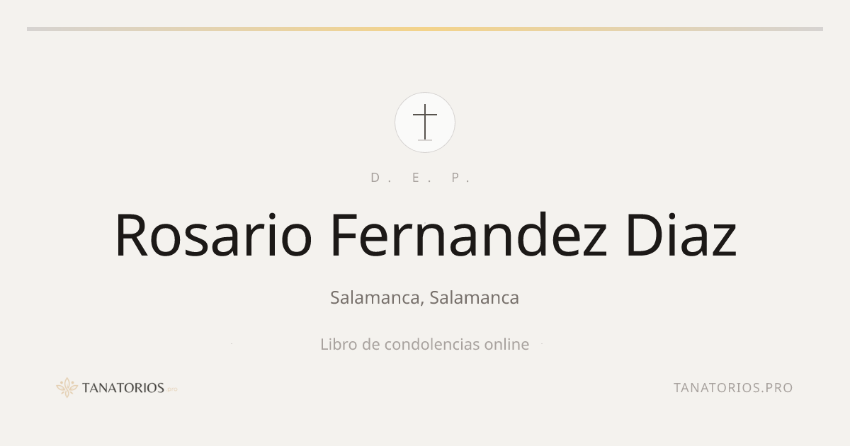 Memorial de Rosario Fernandez Diaz