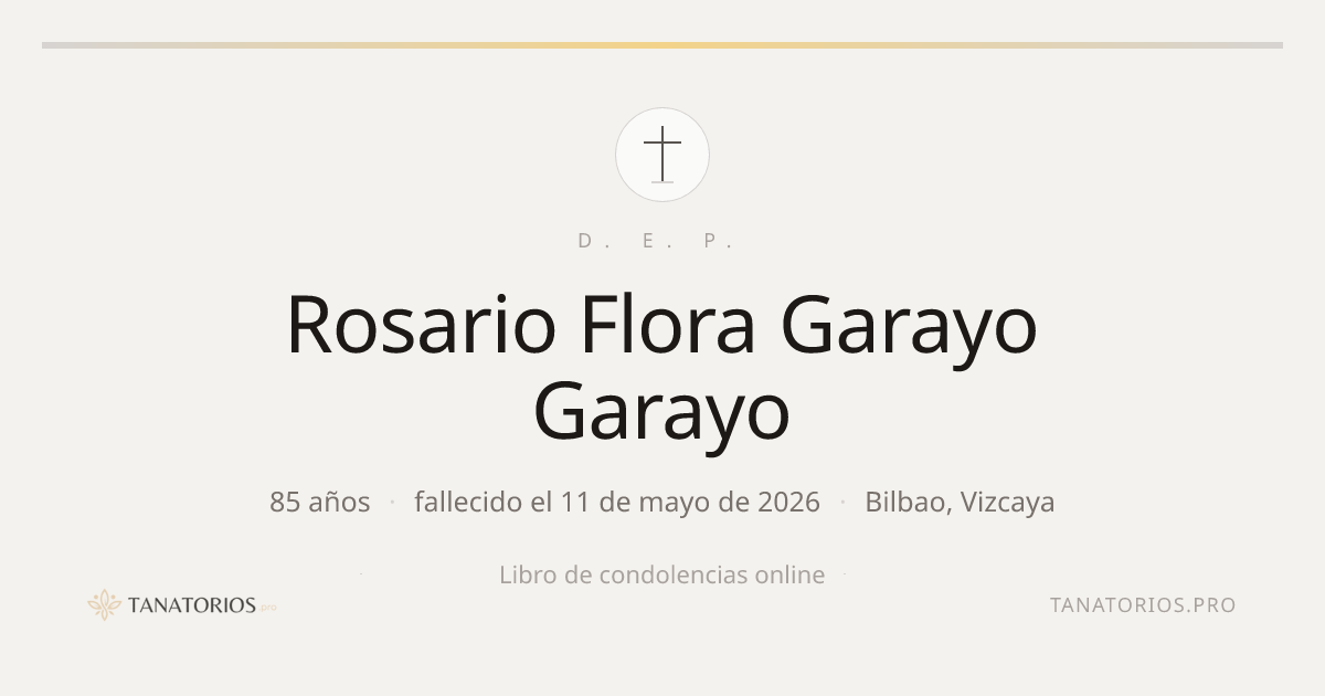 Memorial de Rosario Flora Garayo Garayo