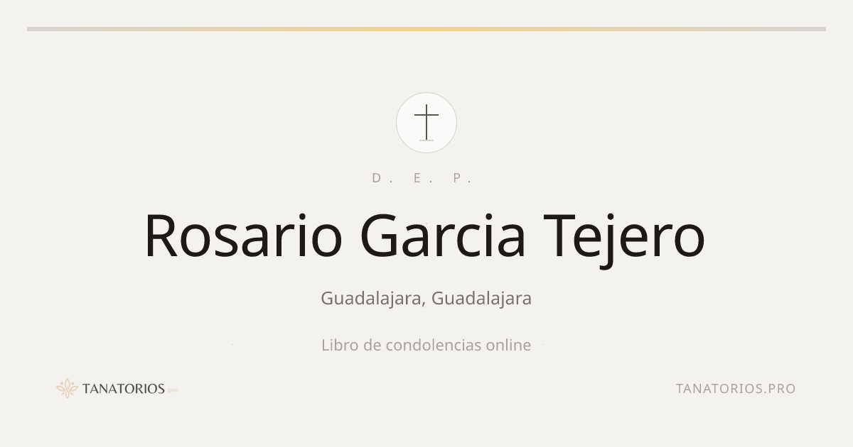 Memorial de Rosario Garcia Tejero