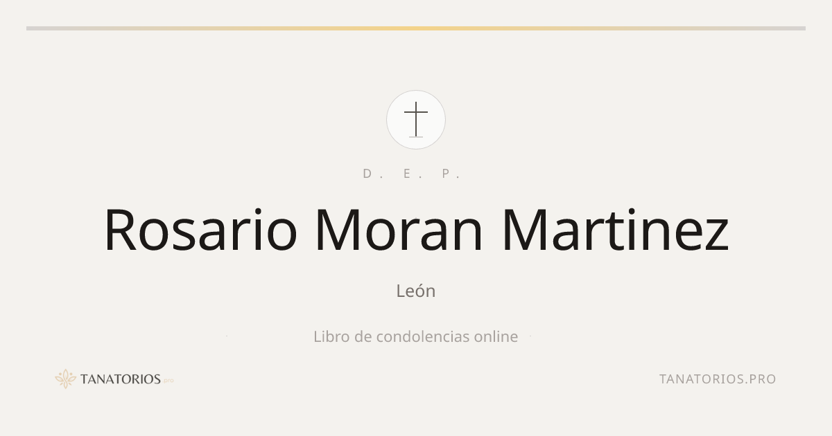 Memorial de Rosario Moran Martinez