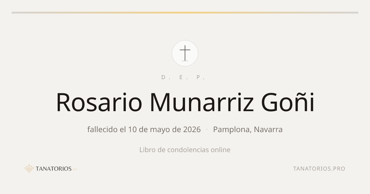 Memorial de Rosario Munarriz Goñi