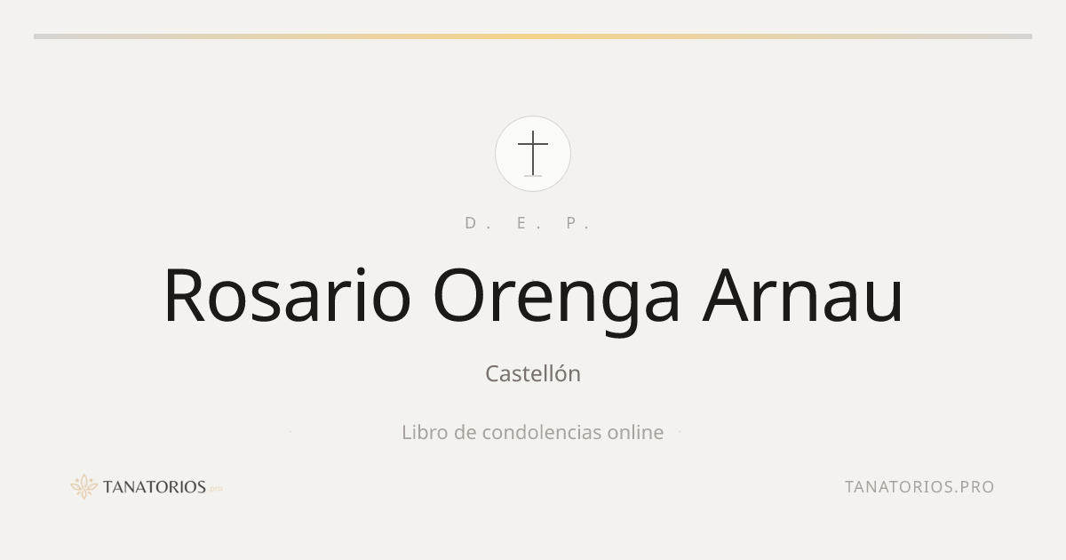 Memorial de Rosario Orenga Arnau