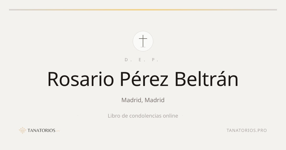 Memorial de Rosario Pérez Beltrán