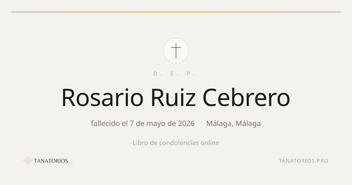 Memorial de Rosario Ruiz Cebrero